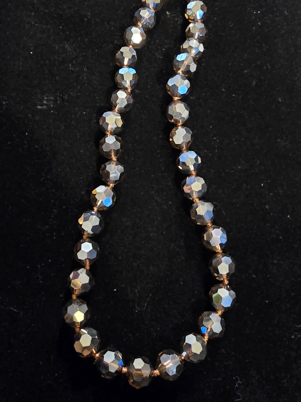 Heidi Daus Iridescent Brown Crystal Bead Necklace